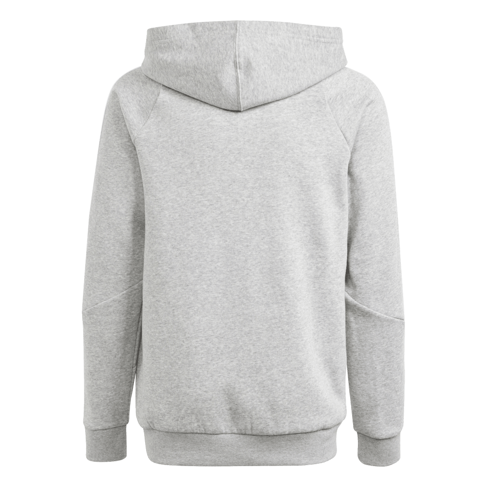 ADIDAS Tiro 24 Kids Sweat Hoodie (medium grey heather/white) - Back Center View