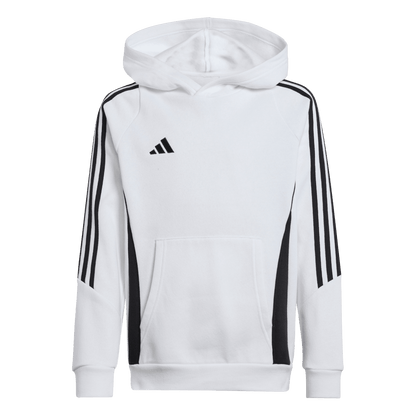 ADIDAS Tiro 24 Kids Sweat Hoodie (white/black) - Front View
