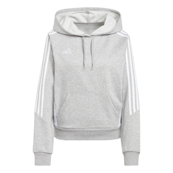 ADIDAS Tiro 24 Sweat Hoodie Damen (medium grey heather/white) - Front View