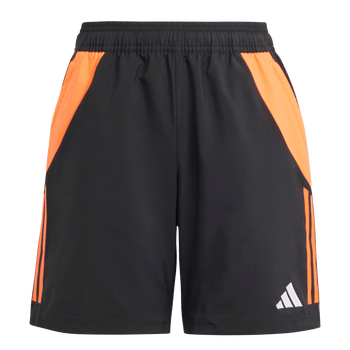 ADIDAS Tiro 24 Competition Downtime Kids Shorts (black/app solar red) - Front View