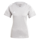 ADIDAS Tiro 24 Sweat T-Shirt Damen (medium grey heather/white) - Front View