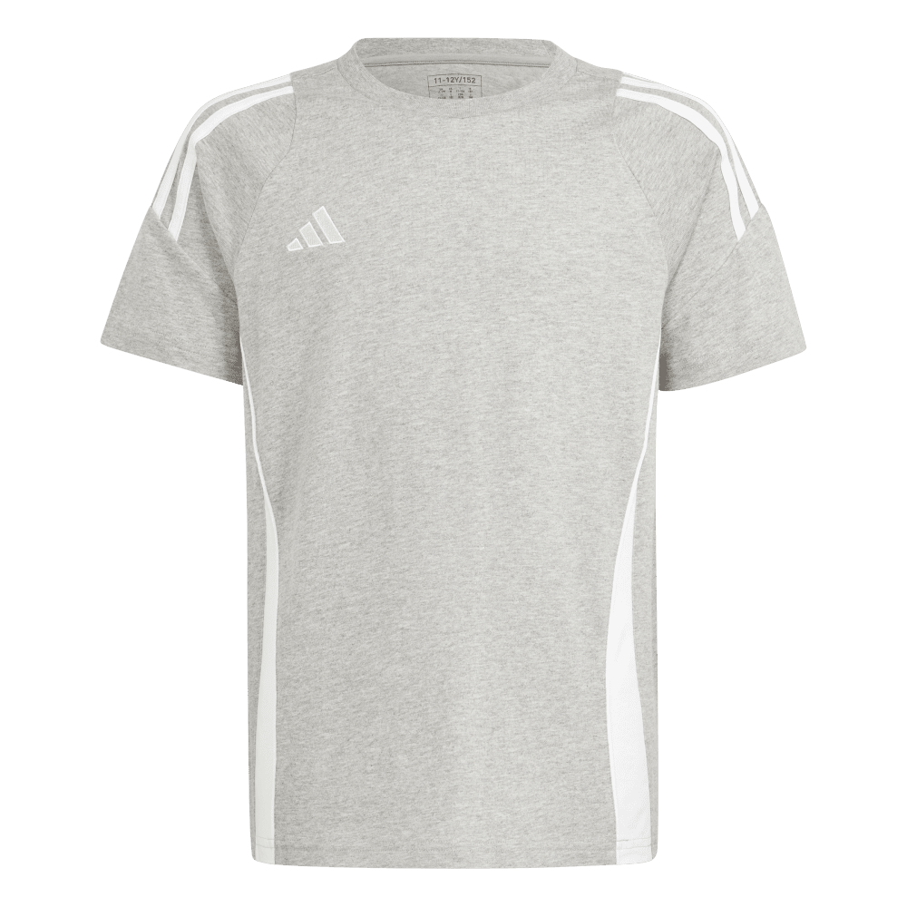 ADIDAS Tiro 24 Sweat Kids T-Shirt (medium grey heather/white) - Front View