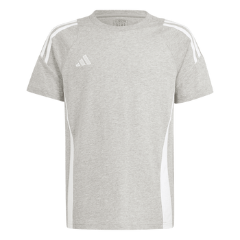 ADIDAS Tiro 24 Sweat Kids T-Shirt (medium grey heather/white) - Front View