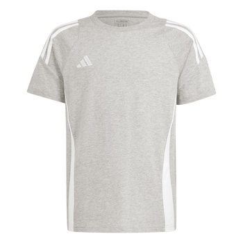 ADIDAS Tiro 24 Sweat Kids T-Shirt (medium grey heather/white) - Front Center View
