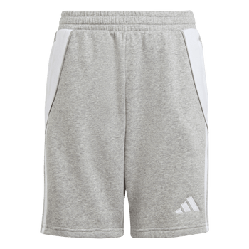 ADIDAS Tiro 24 Kids Sweat Shorts (medium grey heather/white) - Front View
