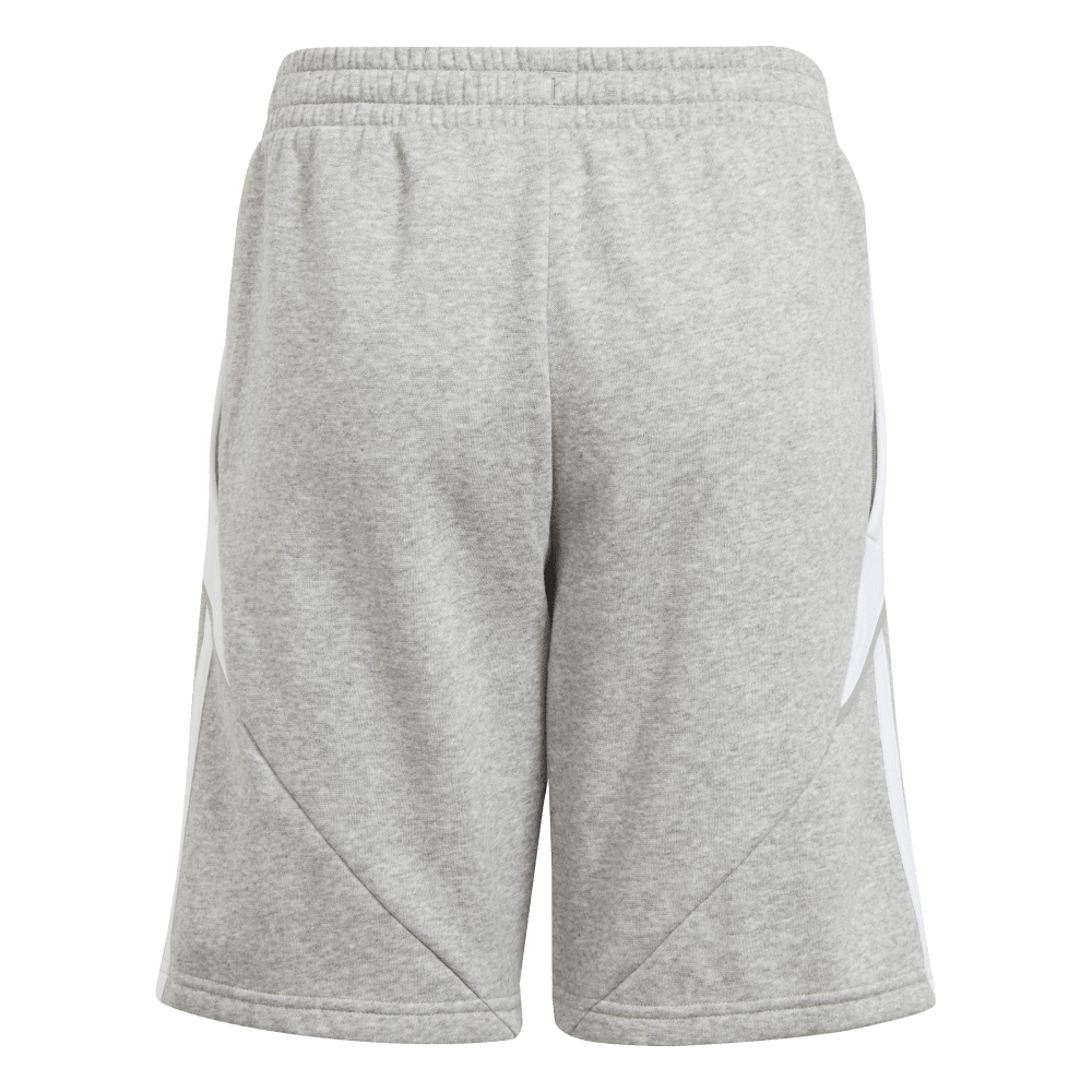 ADIDAS Tiro 24 Kids Sweat Shorts (medium grey heather/white) - Back Center View