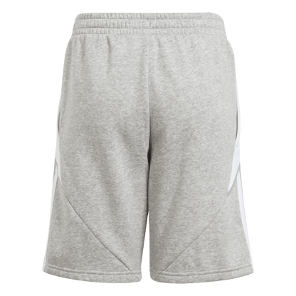 ADIDAS Tiro 24 Kids Sweat Shorts (medium grey heather/white) - Back Center View