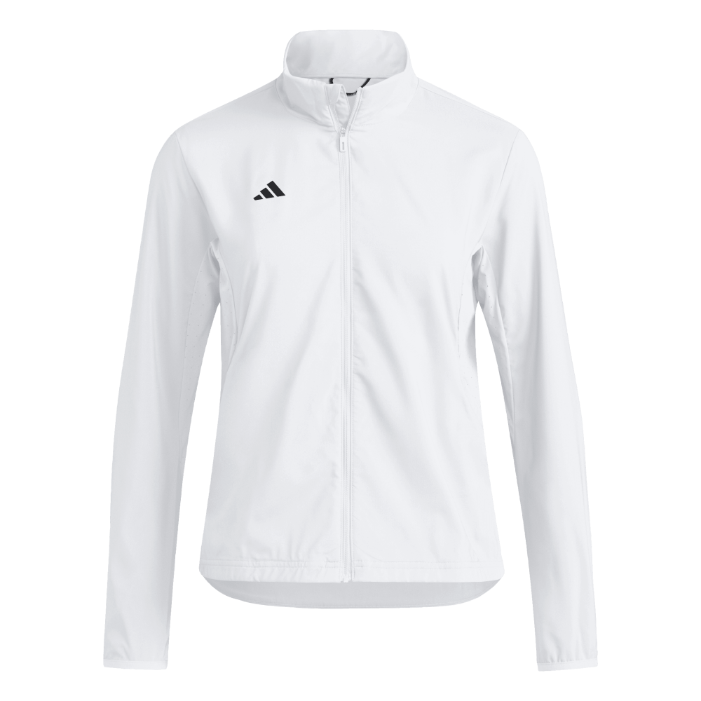 ADIDAS Adizero Essentials Laufjacke Damen (white) - Front View