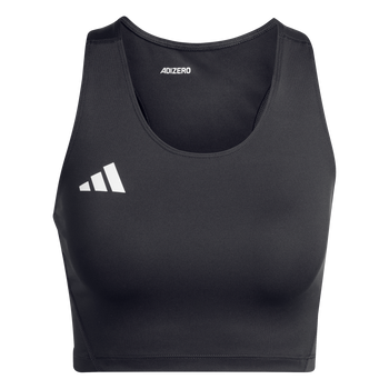 ADIDAS Adizero Essentials Running Crop-Top Damen (black) - Front View