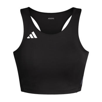 ADIDAS Adizero Essentials Running Crop-Top Damen (black) - Front View
