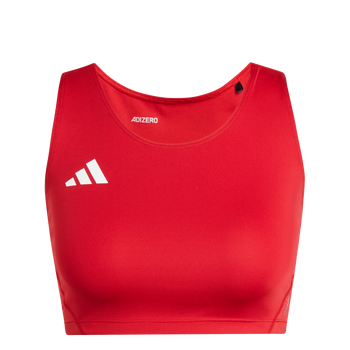 ADIDAS Adizero Essentials Running Crop-Top Damen (team power red 2) - Front View