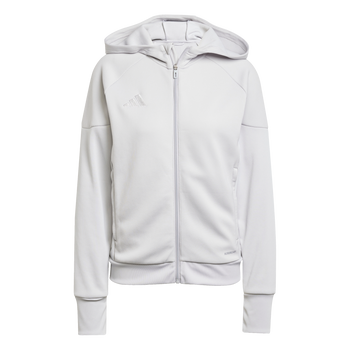 ADIDAS Tiro 25 Kapuzenjacke Damen (team light grey) - Front View