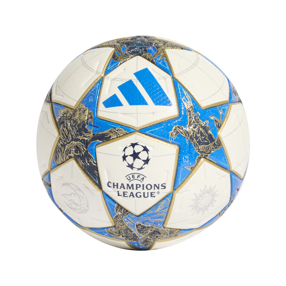 ADIDAS Ucl Pro 25/26 League Stage Ball (white/dark blue/PANTONE/gold met.) - Front Center View