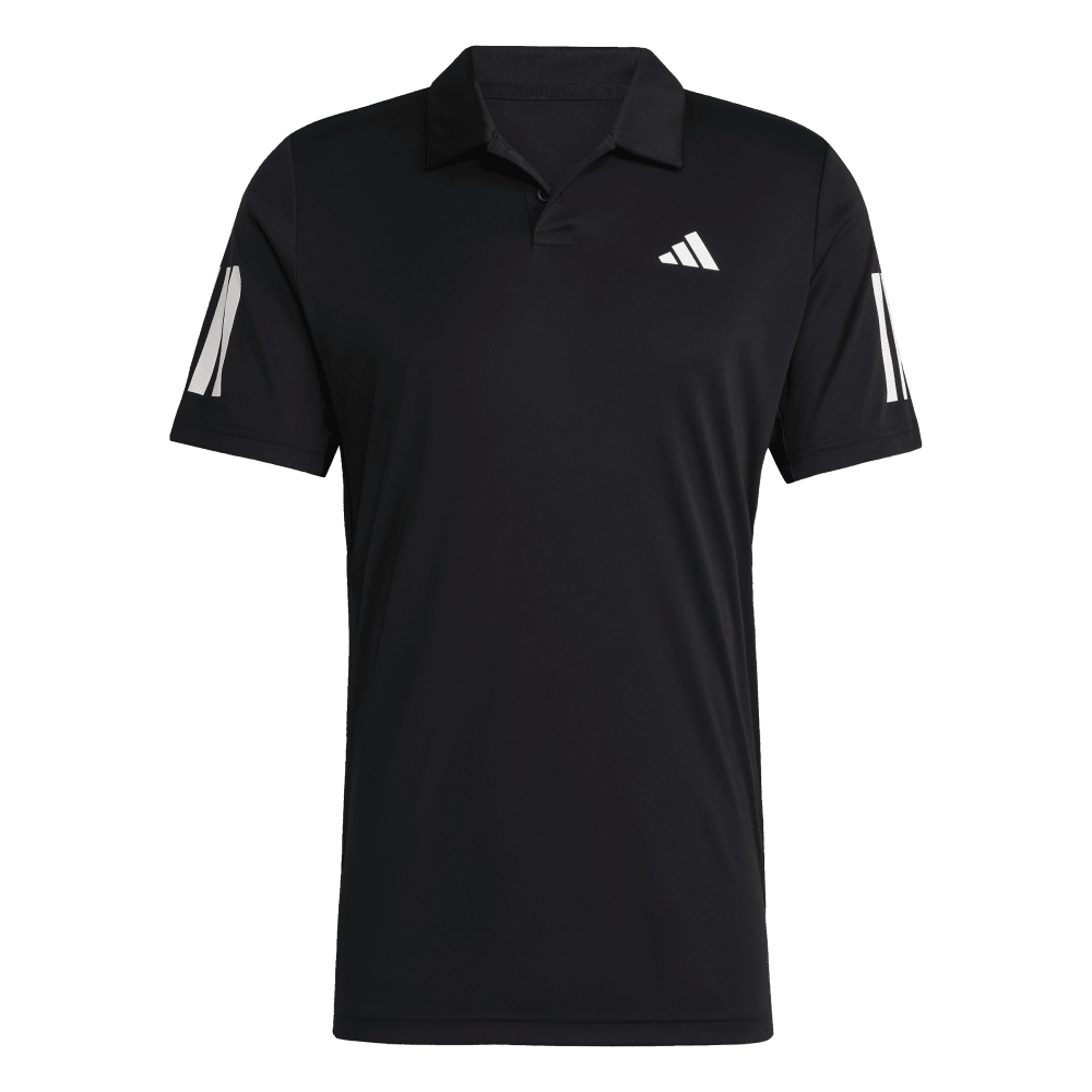 ADIDAS Club Tennis 3-Streifen Poloshirt Herren (black) - Front Center View