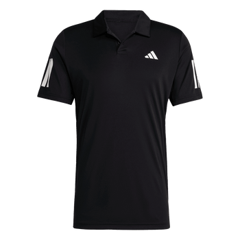 ADIDAS Club Tennis 3-Streifen Poloshirt Herren (black) - Front Center View