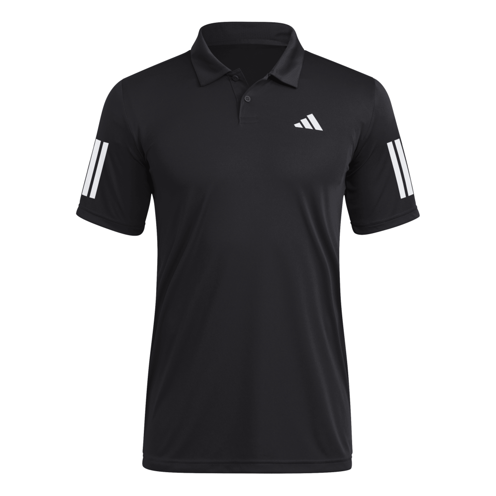 ADIDAS Club Tennis 3-Streifen Poloshirt Herren (black) - Front View