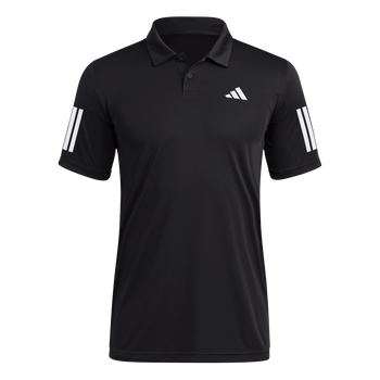 ADIDAS Club Tennis 3-Streifen Poloshirt Herren (black) - Front View