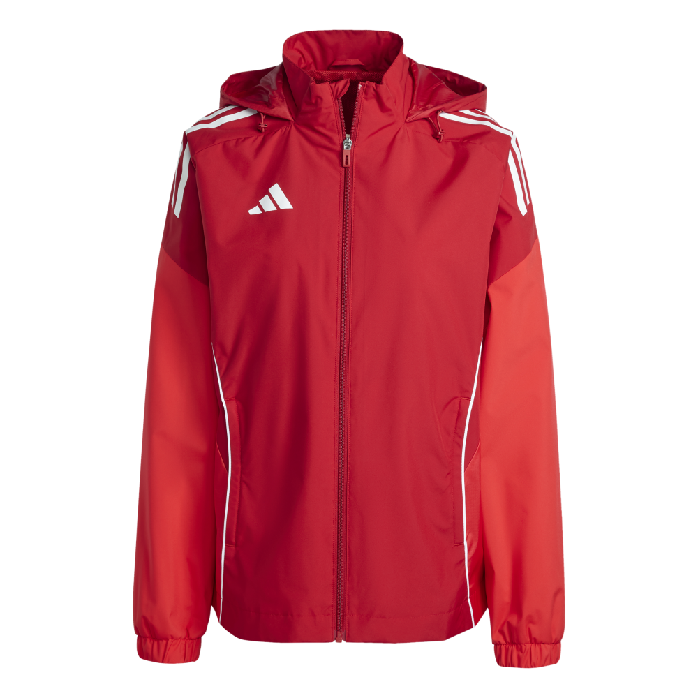 ADIDAS Tiro 25 Competition All-Weather Jacke Damen (team power red 2/pure ruby) - Front Center View