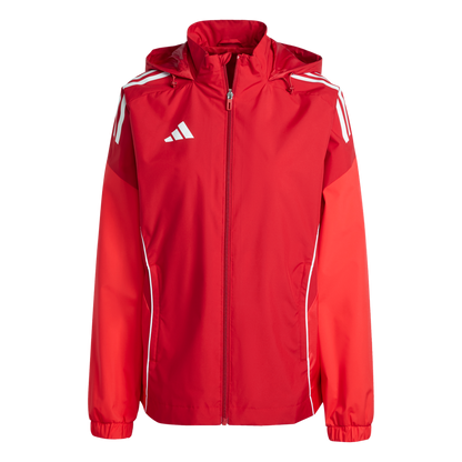 ADIDAS Tiro 25 Competition All-Weather Jacke Damen (team power red 2/pure ruby) - Front Center View