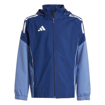 ADIDAS Tiro 25 Competition All-Weather Kids Jacke (team navy blue 2/crew blue) - Front Center View