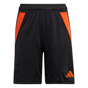 ADIDAS Tiro 24 Kids Shorts (BLACK/TEAM ORANGE) - Front View