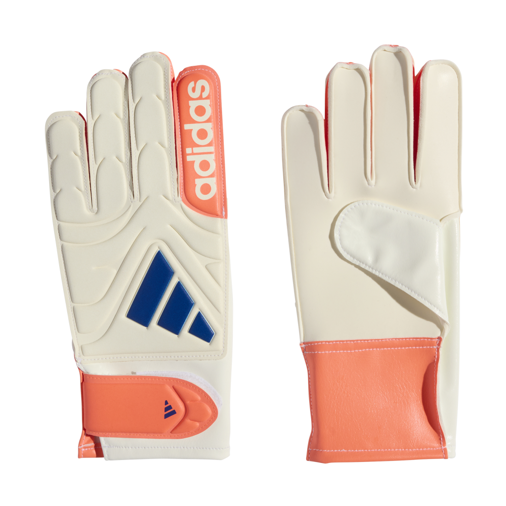 ADIDAS Copa Club Kids Torwarthandschuhe (off white/lucid blue/signal coral) - Front Center View