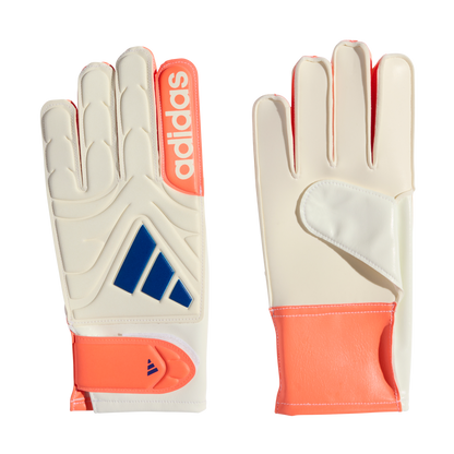 ADIDAS Copa Club Kids Torwarthandschuhe (off white/lucid blue/signal coral) - Front Center View