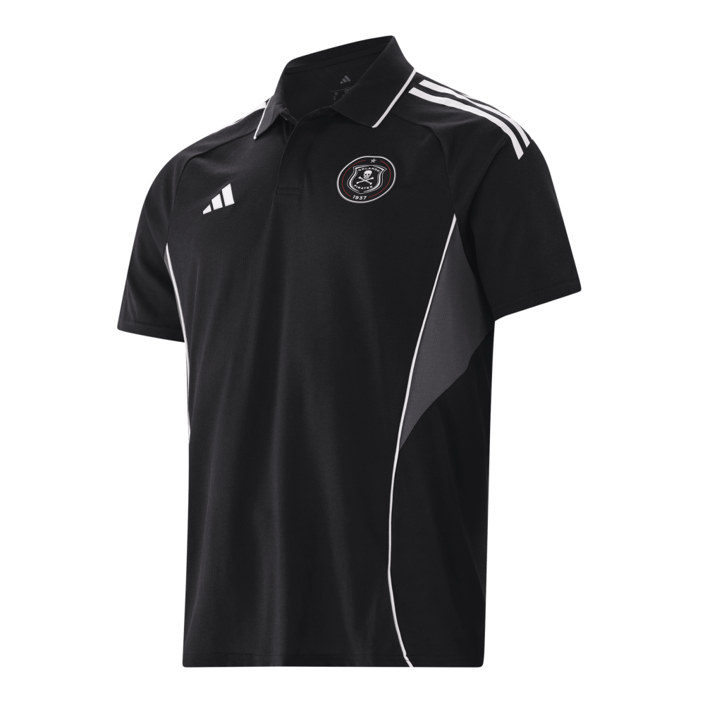 ADIDAS Tiro 25 Competition Poloshirt Herren (black/white) - Front View