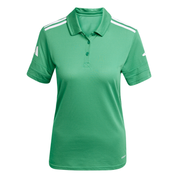ADIDAS Squadra25 Cotton Poloshirt Damen (team green/white) - Front Center View