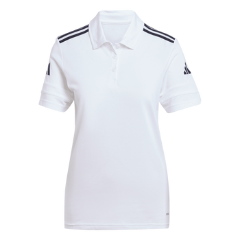 ADIDAS Squadra25 Cotton Poloshirt Damen (white/black) - Front Center View