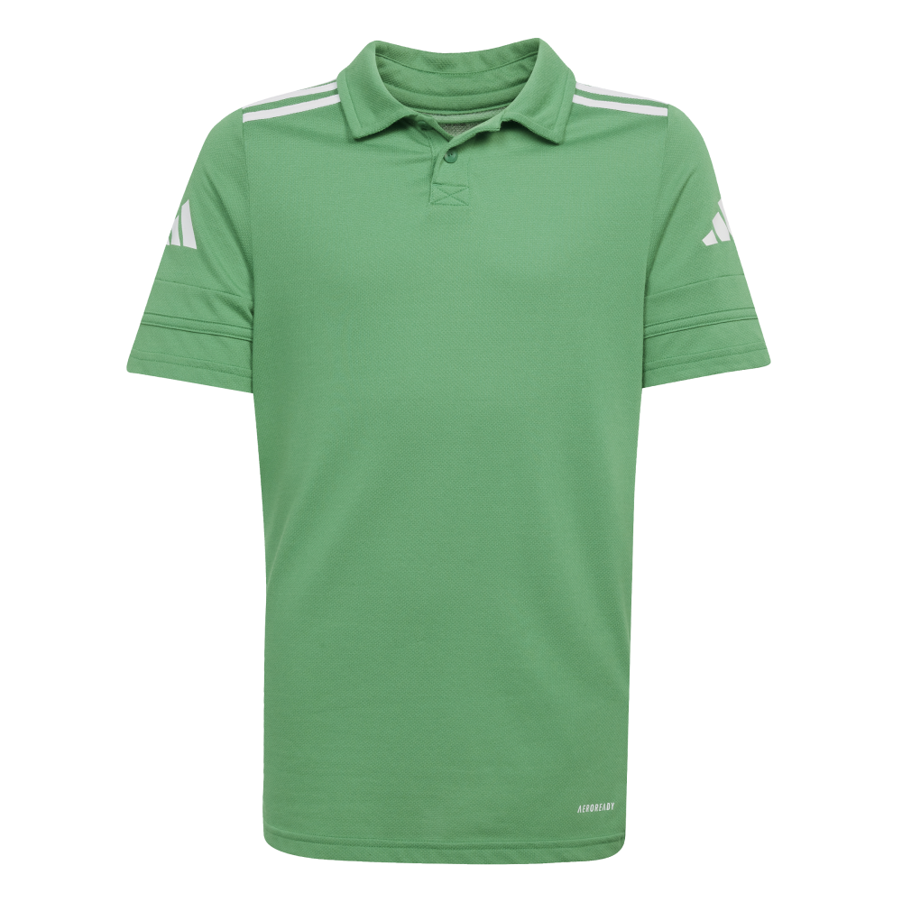 ADIDAS Squadra25 Cotton Kids Poloshirt (team green/white) - Front Center View
