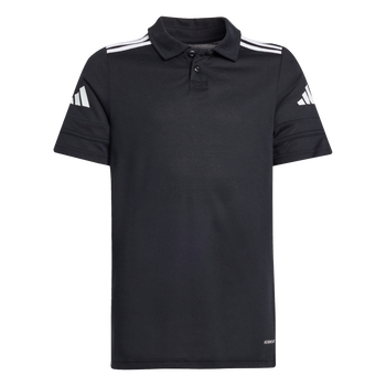 ADIDAS Squadra25 Cotton Kids Poloshirt (black/white) - Front Center View