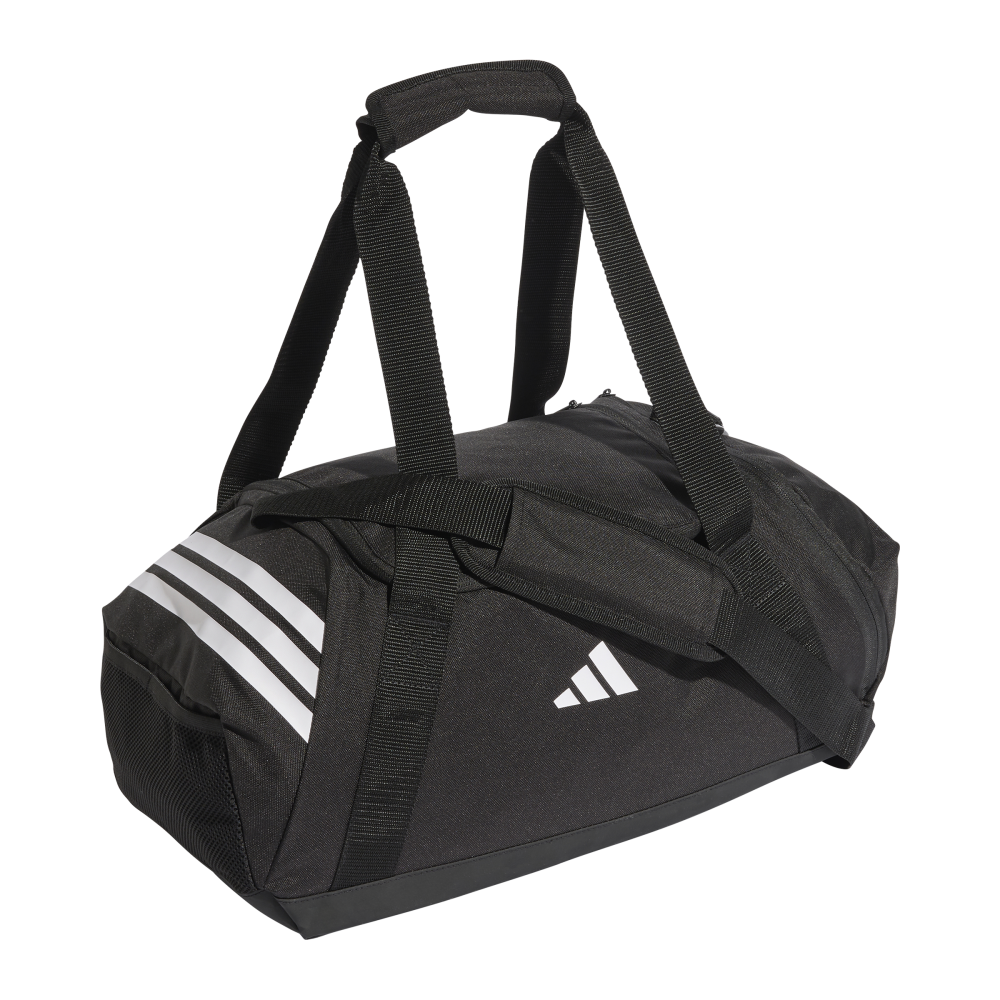 ADIDAS Tiro Duffelbag Small (black/white) - Front Side Lateral View