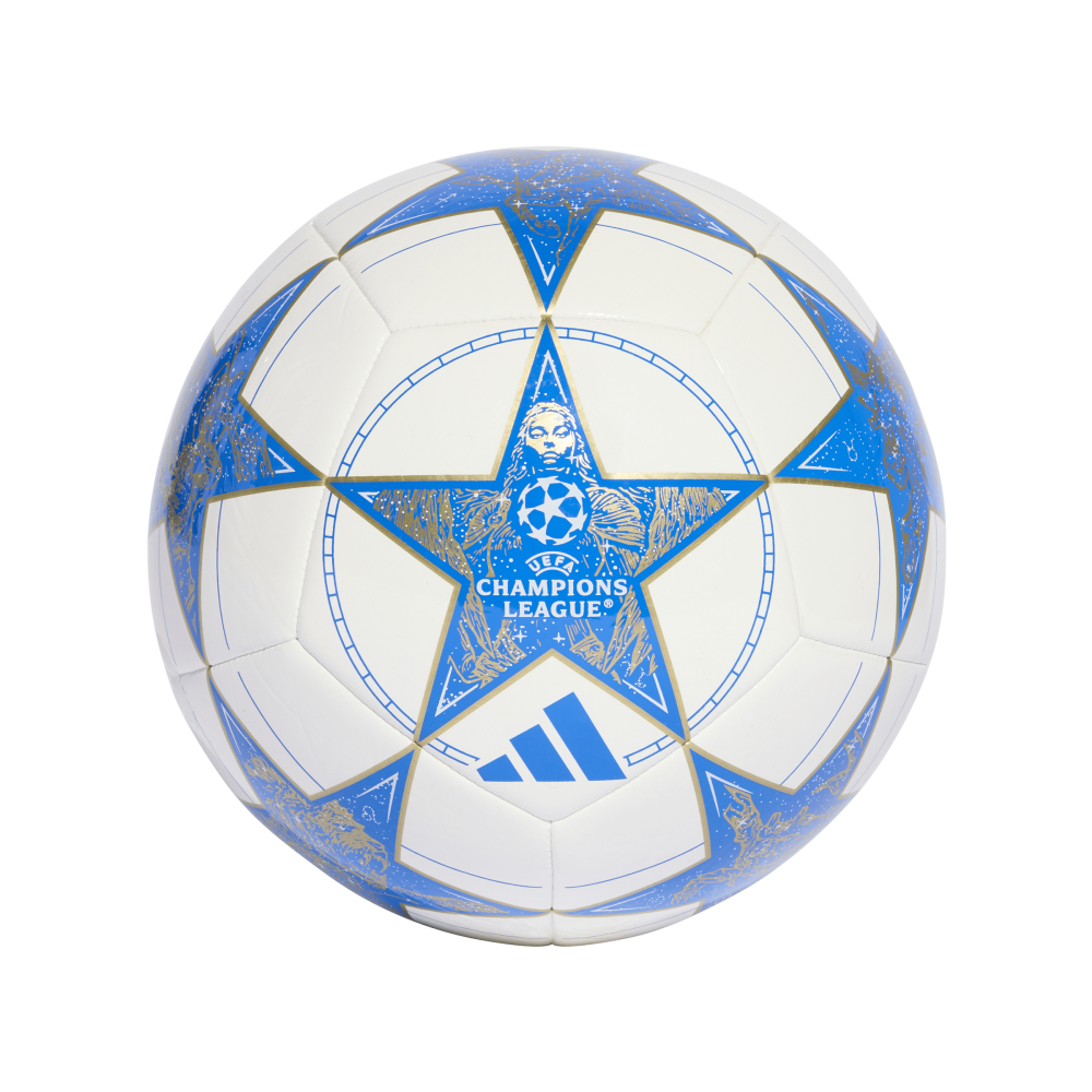 ADIDAS Ucl Club 25/26 League Stage Ball (white/blue/matte gold) - Front Center View