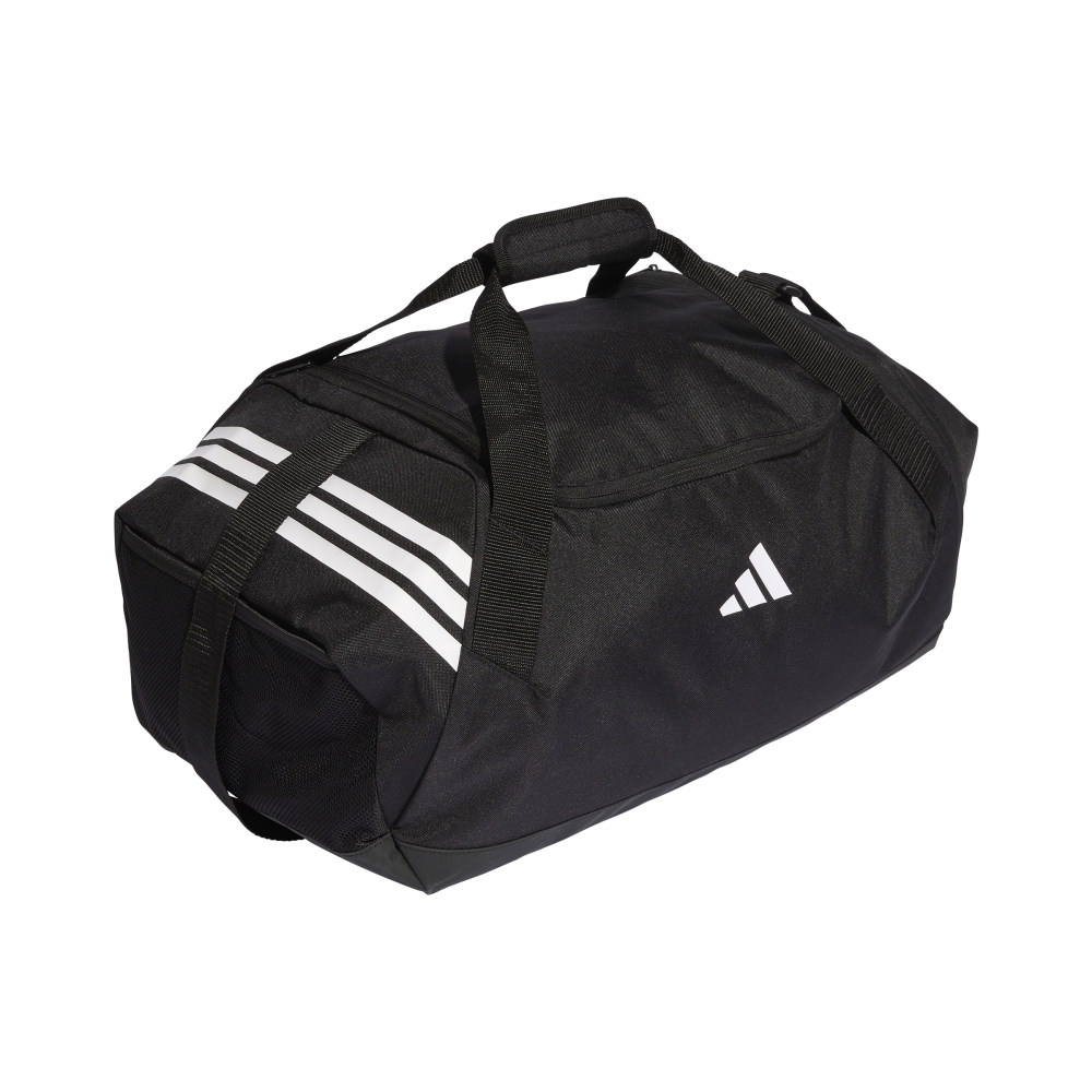 ADIDAS Tiro Duffelbag M (black/white) - Front Side Lateral View