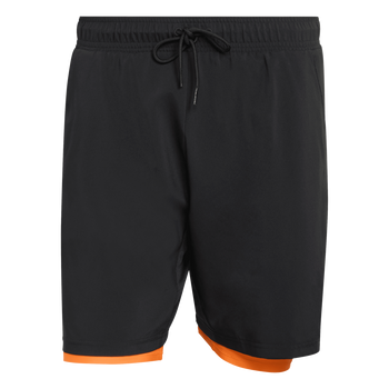 ADIDAS Club Tennis Climacool 2-In-1 Shorts Herren (black/Pure Orange) - Front Center View