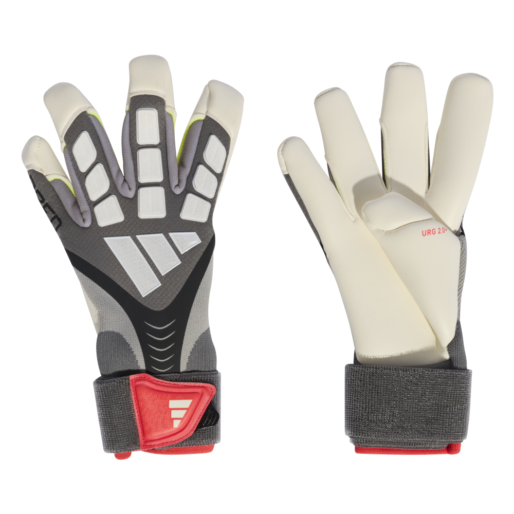 ADIDAS Predator Torwarthandschuh Pro Hybrid Strap (iron met./black/lucid red) - Front Center View