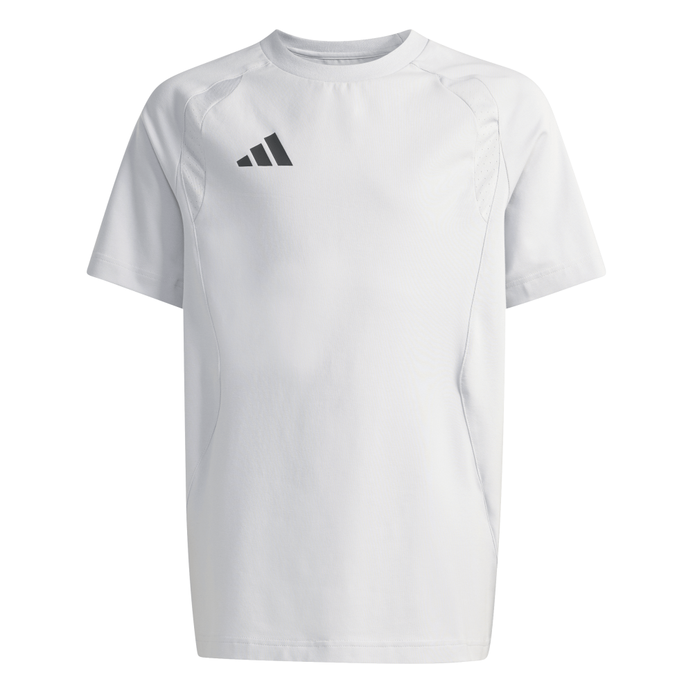 ADIDAS Tiro Travel Kids T-Shirt (team light grey/black) - Front Center View