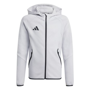 ADIDAS Tiro Travel Kids Sweat Kapuzenjacke (team light grey) - Front Center View