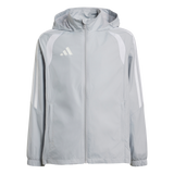 ADIDAS Tiro26 League Kids Windbreaker (team light grey/white) - Front View