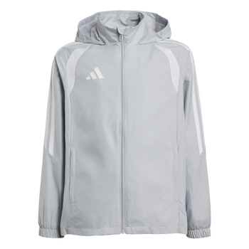 ADIDAS Tiro26 League Kids Windbreaker (team light grey/white) - Front View