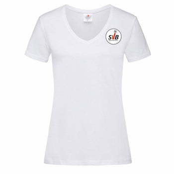 SV Brake Fan - T-Shirt V-Ausschnitt Damen weiß