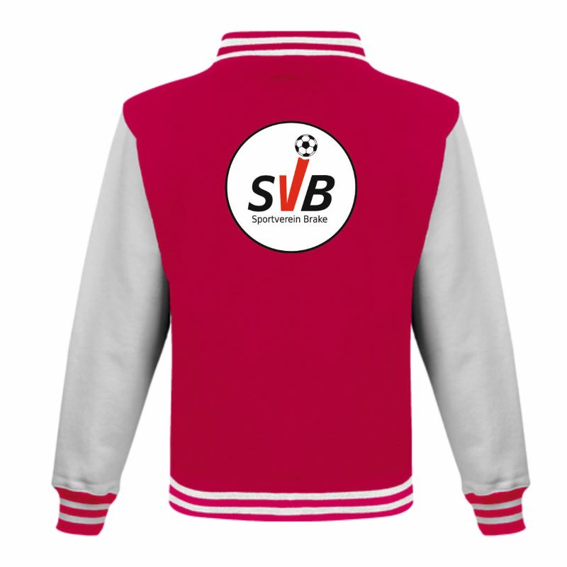 SV Brake Fan - Collegejacke Herren rot-weiß