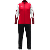 JAKO Polyesteranzug Dynamic Damen (rot/weiß/dunkelrot)
