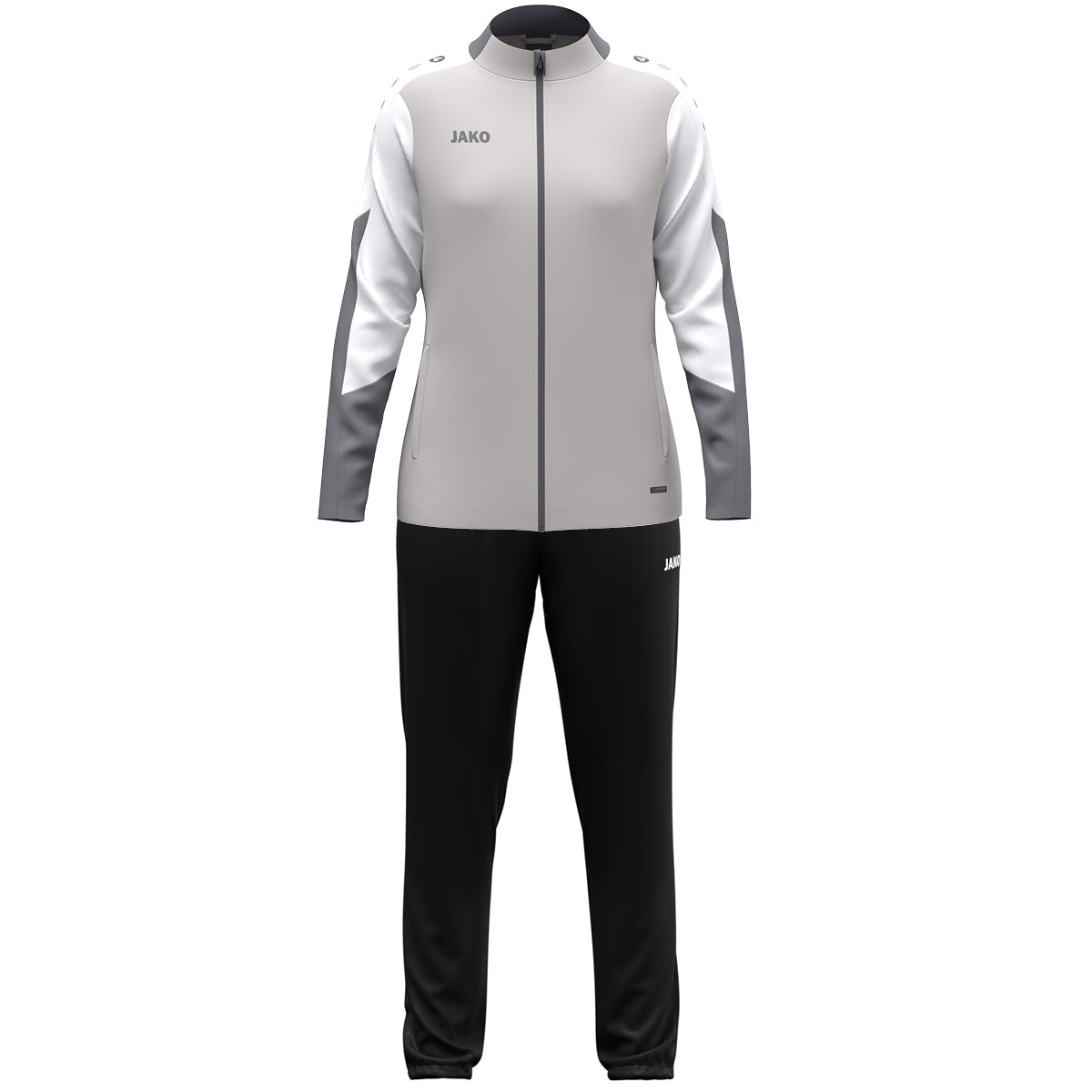 JAKO Polyesteranzug Dynamic Damen (hellgrau/weiß/grau)