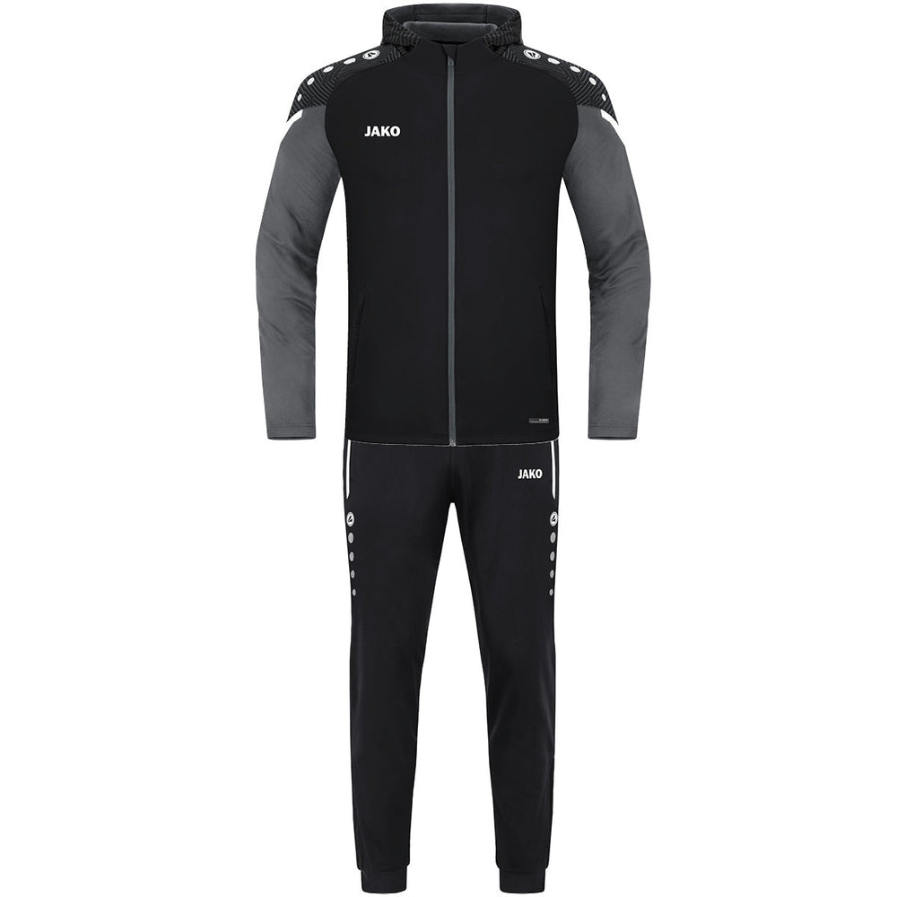 JAKO Trainingsanzug Polyester Performance mit Kapuze Unisex Schwarz