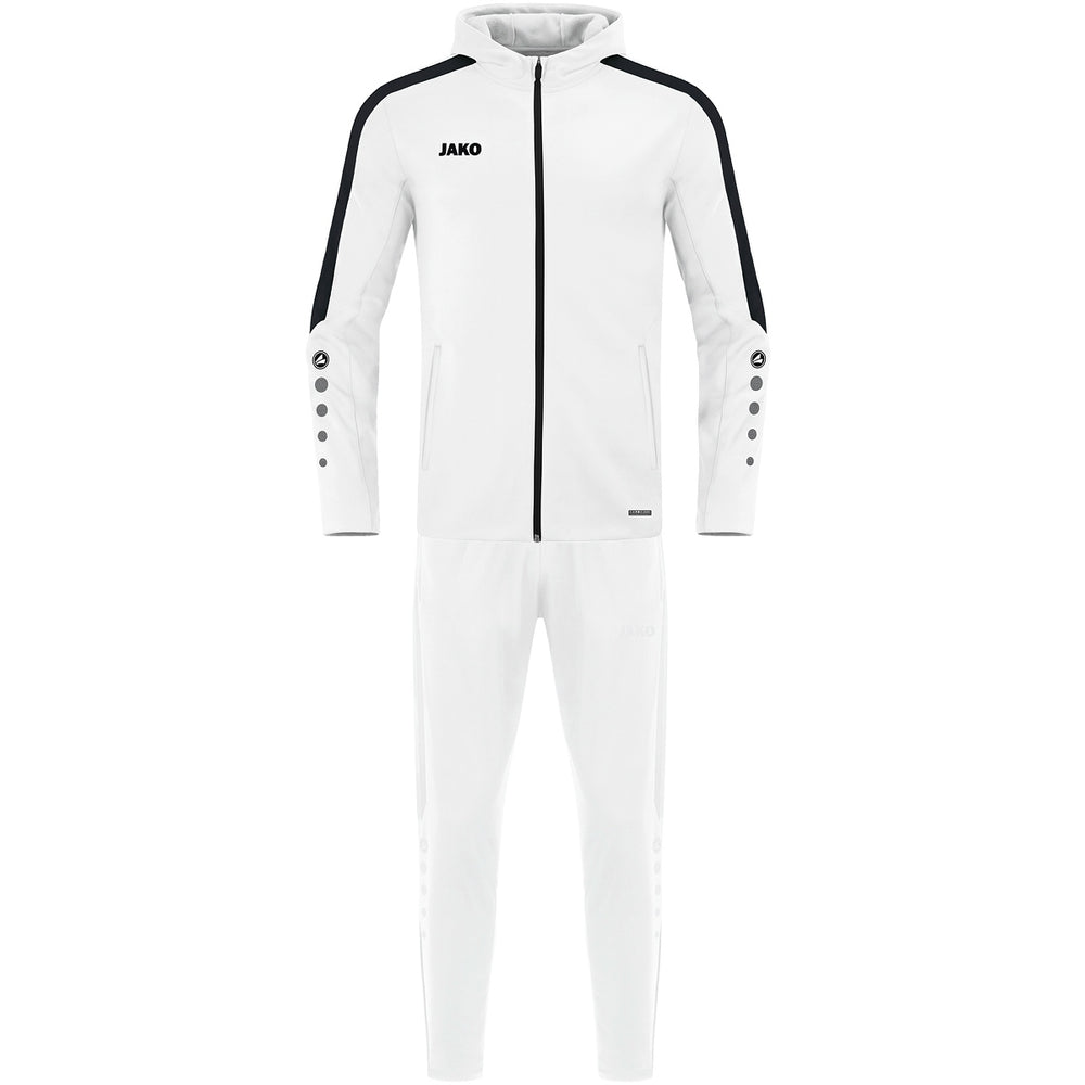 JAKO Trainingsanzug Polyester Power mit Kapuze (weiß)