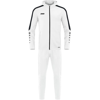 JAKO Trainingsanzug Polyester Power mit Kapuze (weiß)