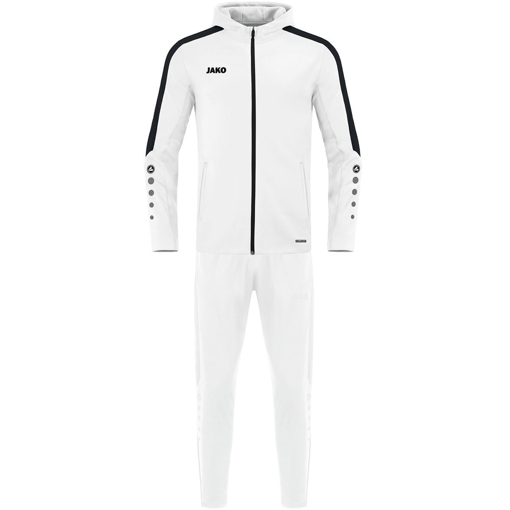 JAKO Trainingsanzug Polyester Power mit Kapuze Unisex Weiß