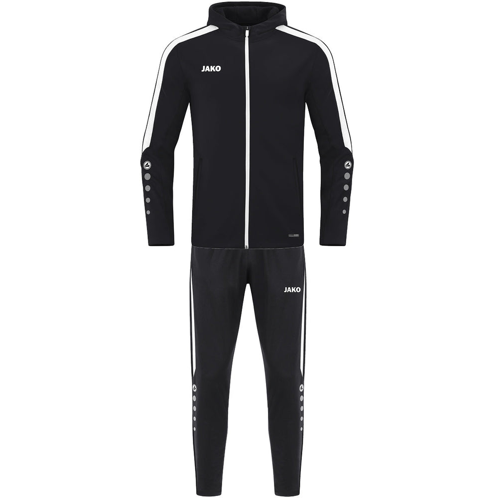 JAKO Trainingsanzug Polyester Power mit Kapuze Unisex Schwarz